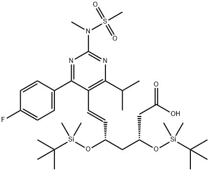3,5-Di(tert-butyldimethylsilyl) Rosuvastatin Structure