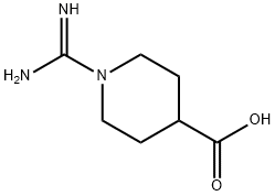 1-(Aminoiminomethyl)-4-piperidinecarboxylic acid Structure