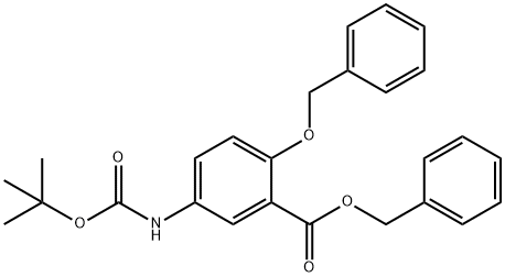 5-[[(1,1-DiMethylethoxy)carbonyl]aMino]-2-(phenylMethoxy)-benzoic Acid PhenylMethyl Ester Structure