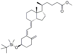 (3β,5Z,7E)-3-(tert-Butyldimethylsiluloxy)-9,10-secochola05,7,10(19)-triene-24-carboxylic Acid Methyl Ester Structure