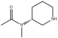 (R)-N-甲基-N-3-哌啶乙酰胺, 1353996-92-5, 结构式