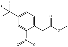 2-ニトロ-4-(トリフルオロメチル)ベンゼン酢酸メチル 化学構造式