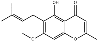 2-Methyl-5-hydroxy-6-(3-methyl-2-butenyl)-7-methoxy-4H-1-benzopyran-4-one|