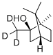 (-)‐2‐メチル‐D3‐イソボルネオール 化学構造式
