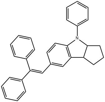 7-(2,2-Diphenylvinyl)-4-phenyl-1,2,3,3a,4,8b-hexahydrocyclopenta[b]indole Structure