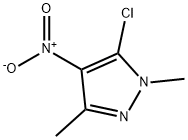5-クロロ-1,3-ジメチル-4-ニトロ-1H-ピラゾール 化学構造式