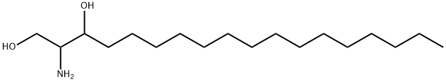 DL-1,3-DIHYDROXY-2-AMINO-OCTADECANE, 13552-09-5, 结构式