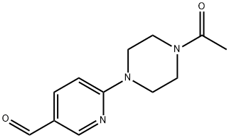6-(4-acetylpiperazin-1-yl)nicotinaldehyde Struktur