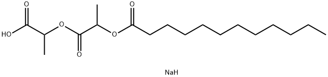 2-[2-(ドデカノイルオキシ)プロピオニルオキシ]プロピオン酸ナトリウム 化学構造式
