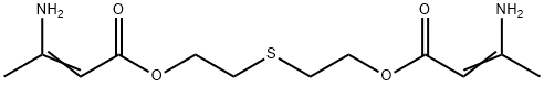 thiodiethane-1,2-diyl bis(3-aminobut-2-enoate) Structure