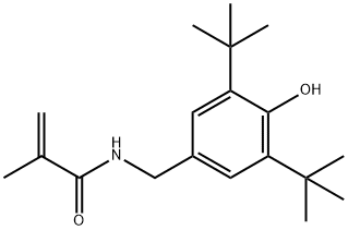 2,6-二叔丁基-4-(甲基丙烯酰基氨基甲基)苯酚, 13560-54-8, 结构式