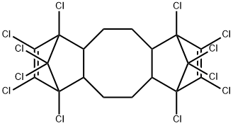 ドデカクロロドデカヒドロジメタノジベンゾシクロオクテン 化学構造式