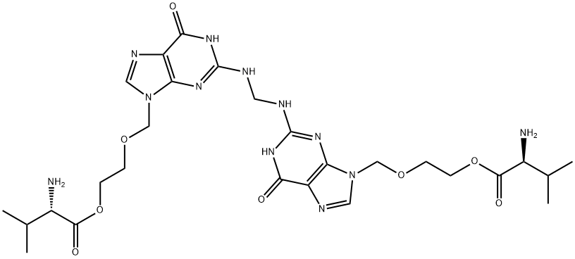 Bis Valacyclovir (~90%) Structure