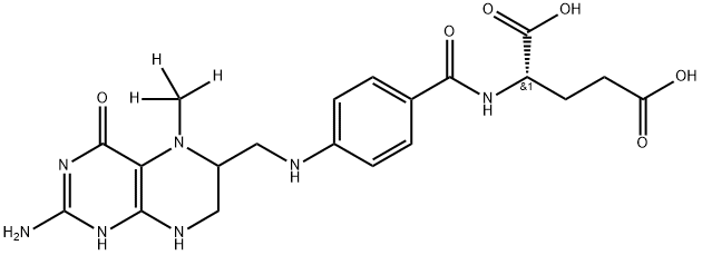 5-(Methyl-d3)tetrahydrofolic Acid (Mixture of Diastereomers) Structure