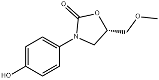 (S)-3-(4-Hydroxyphenyl)-5-(methoxymethyl)-2-oxazolidinone Structure