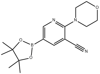 2-Morpholino-5-(4,4,5,5-tetramethyl-1,3,2-dioxaborolan-2-yl)nicotinonitrile Structure