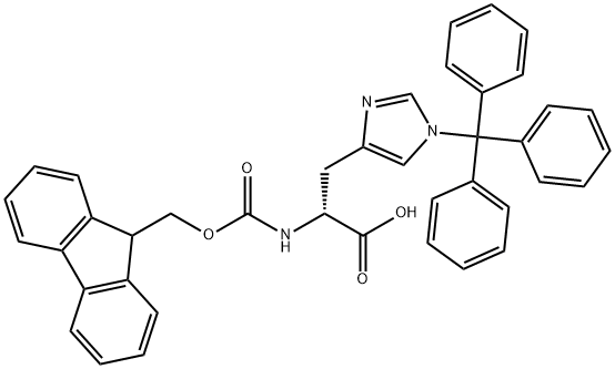 N-Fmoc-N'-trityl-D-histidine Struktur
