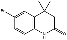 6-溴-3,4-二氢-4,4-二甲基喹啉-2(1H)-酮 结构式