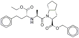 [2S,3ar,6aR]-1-[(2(S)-2-[[(1R)-1-Ethoxycarbonxyl)-3-phenylpropyl]amino]-1-oxopropyl]octahydrocyclopenta[6]pyrrole-2-carboxylic Acid, Benzyl Ester, 1356352-52-7, 结构式