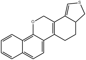 3,4,5,13-tetrahydro-3H-2-benzothieno(5,4-d)naphtho(1,2-b)pyran Structure