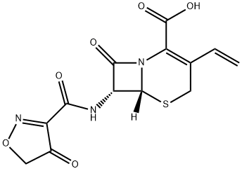 (6R,7R)-7-(4-Hydroxyisoxazole-3-carboxaMido)-8-oxo-3-vinyl-5-thia-1-azabicyclo[4.2.0]oct-2-ene-2-carboxylic Acid Structure