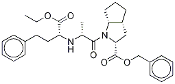 [2R,3ar,6aR]-1-[(2(R)-2-[[(1R)-1-Ethoxycarbonxyl)-3-phenylpropyl]amino]-1-oxopropyl]octahydrocyclopenta[6]pyrrole-2-carboxylic Acid, Benzyl Ester Structure