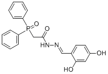 (Diphenylphosphinyl)acetic acid ((2,4-dihydroxyphenyl)methylene)hydraz ide Struktur