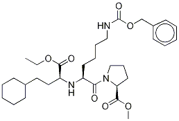 N-Benzyloxycarbonyl Lisinopril Cyclohexyl Analogue Ethyl Methyl Diester 结构式