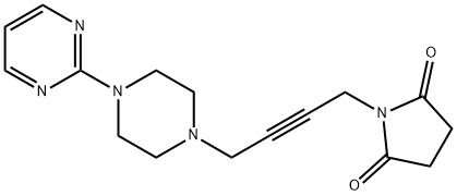 1-(4-(4-(2-Pyrimidinyl)-1-piperazinyl)-2-butynyl)-2,5-pyrrolidinedione 结构式