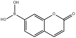 B-(2-Oxo-2H-1-benzopyran-7-yl)boronic Acid Structure
