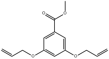 3,5-ビス(アリルオキシ)ベンゼンカルボン酸メチル 化学構造式
