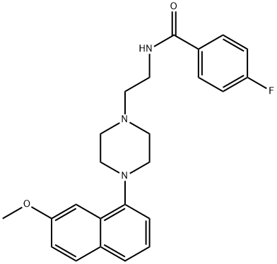 4-FLUORO-N-(2-[4-(7-METHOXY-NAPHTHALEN-1-YL)-PIPERAZIN-1-YL]-ETHYL)-BENZAMIDE Structure