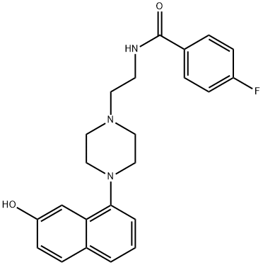 4-FLUORO-N-(2-[4-(7-HYDROXY-NAPHTHALEN-1-YL)-PIPERAZIN-1-YL]-ETHYL)-BENZAMIDE Struktur