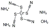 trans-ジアンミンテトラキス（チオシナト-N）クロム（Ⅲ）酸アンモニウム一水和物 化学構造式