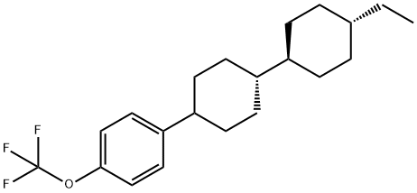 trans,trans-4'-エチル-4-(4-トリフルオロメトキシフェニル)ビシクロヘキシル 化学構造式