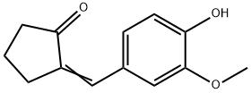 (E)-2-(4-hydroxy-3-Methoxybenzylidene)cyclopentanone Structure