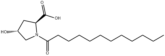 N-十二碳酰基-4-羟基-L-脯氨酸,135777-18-3,结构式