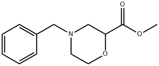 4-ベンジルモルホリン-2-カルボン酸メチル 化学構造式