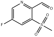 5-fluoro-3-(Methylsulfonyl)pyridine-2-carbaldehyde Structure