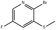 2-溴-5-氟-3-(甲基硫烷基)吡啶, 1357946-44-1, 结构式