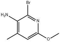 2-溴-3-氨基-6-甲氧基-4-甲基吡啶 结构式