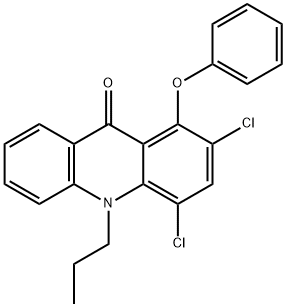 9(10H)-Acridinone,  2,4-dichloro-1-phenoxy-10-propyl- Struktur