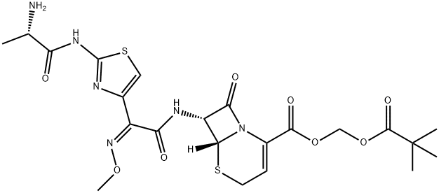 セフチゾキシムアラピボキシル 化学構造式