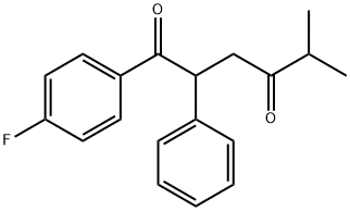 1-(4-FLUOROPHENYL)-5-METHYL-2-PHENYLHEXANE-1,4-DIONE, 135833-82-8, 结构式