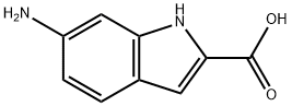 6-氨基-1H-吲哚-2-羧酸, 135855-63-9, 结构式