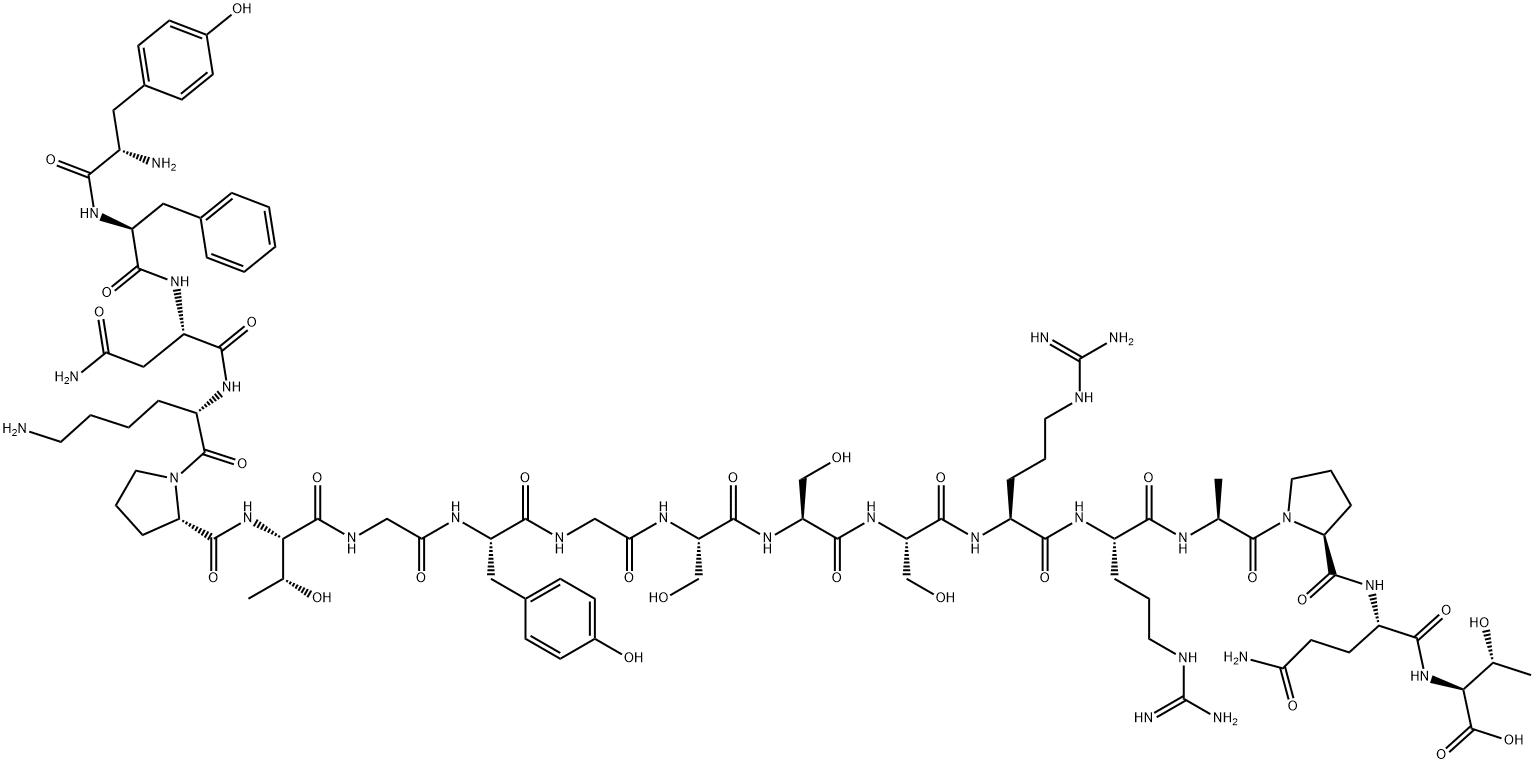 TYR-PHE-ASN-LYS-PRO-THR-GLY-TYR-GLY-SER-SER-SER-ARG-ARG-ALA-PRO-GLN-THR, 135861-49-3, 结构式