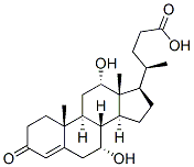 7a,12a-Dihydroxy-3-oxo-4-cholenoic acid Struktur