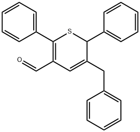 3-BENZYL-2,6-DIPHENYL-2H-THIOPYRAN-5-CARBALDEHYDE Structure