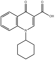 1-シクロヘキシル-4-オキソ-1,4-ジヒドロキノリン-3-カルボン酸 化学構造式