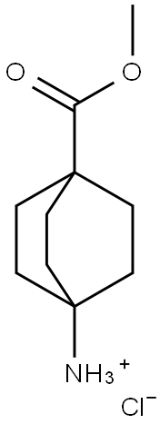 4-アミノビシクロ[2.2.2]オクタン-1-カルボン酸メチル塩酸塩 化学構造式
